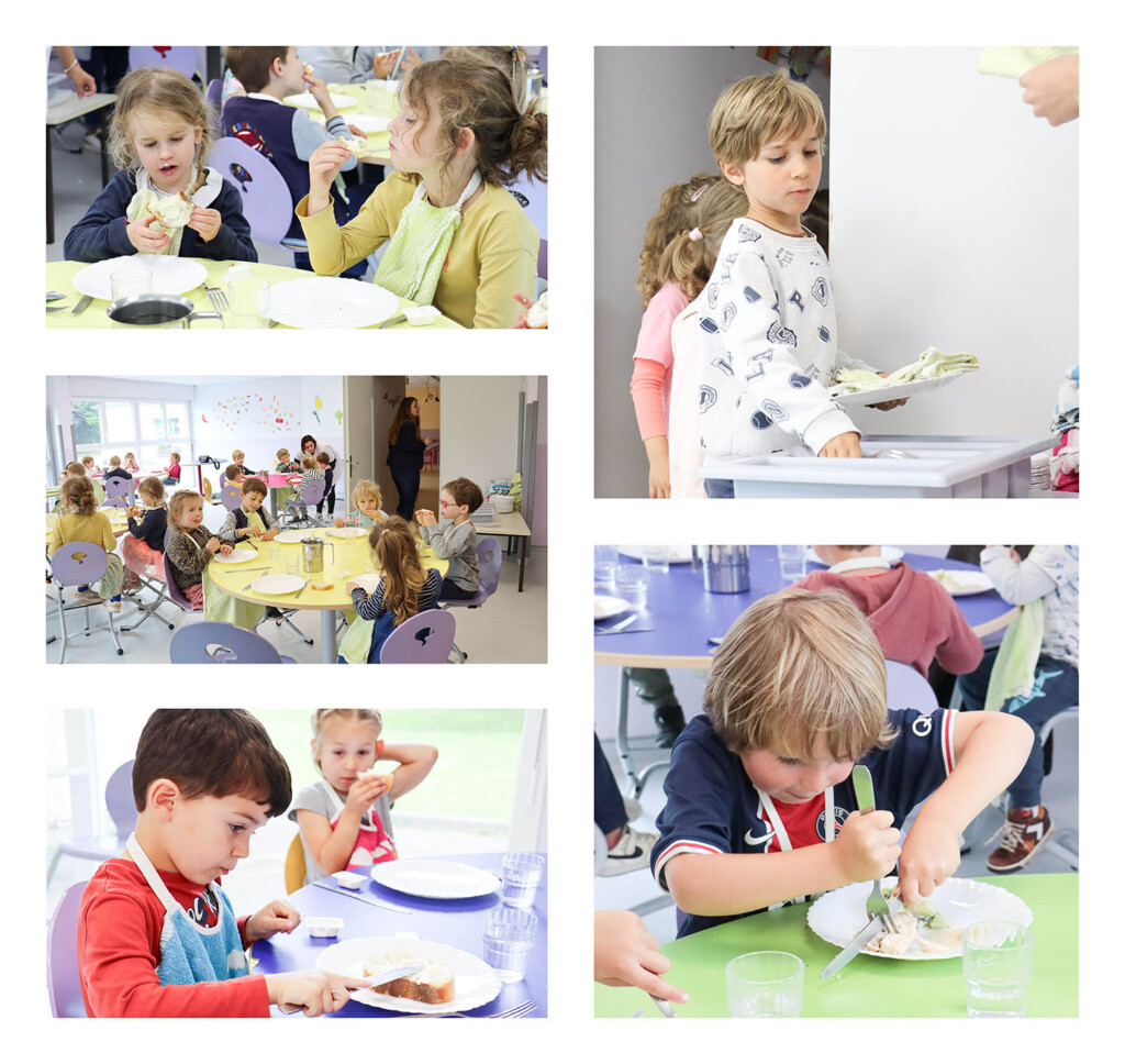 Photo d'enfants à la cantine